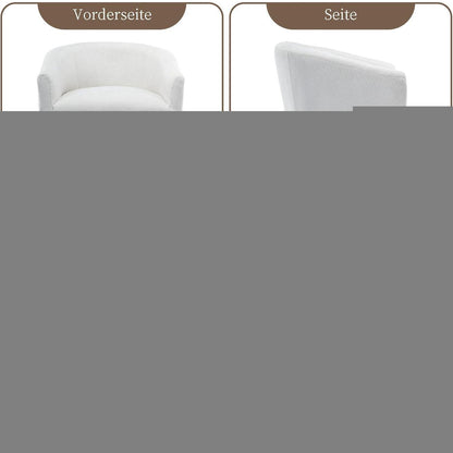 Esszimmerstühle Set 4er mit Armlehnen, Beige Leinenstoff