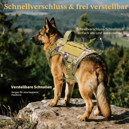 Taktisches Hundegeschirr für Training, Jagd & Outdoor – Größe L