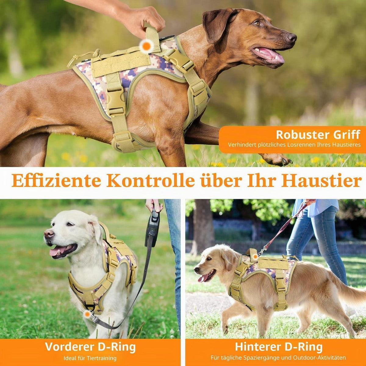 Taktisches Hundegeschirr für Training, Jagd & Outdoor – Größe L