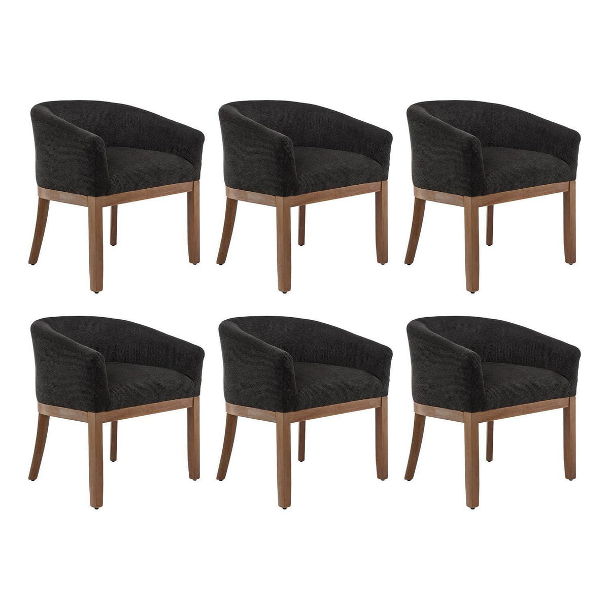 Esszimmerstühle 6er Set mit Armlehnen, Mid Century Design