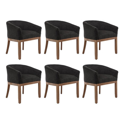 Esszimmerstühle 6er Set mit Armlehnen, Mid Century Design