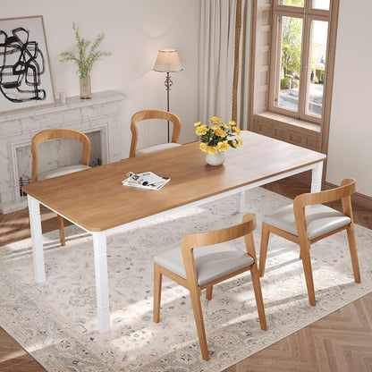 Esstisch 150x90cm Holz Metallgestell für 4-6 Personen Nussbaum