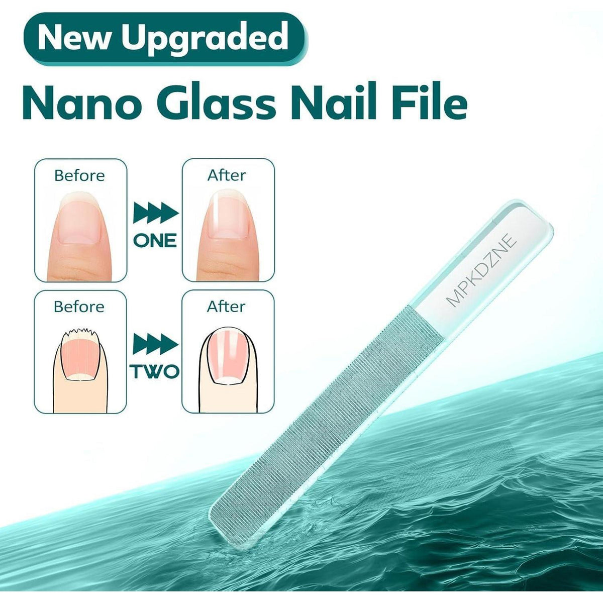 Professionelles Maniküre-Set 5-teilig – Edelstahl & Nano-Glas Feile