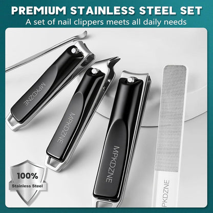 Professionelles Maniküre-Set 5-teilig – Edelstahl & Nano-Glas Feile