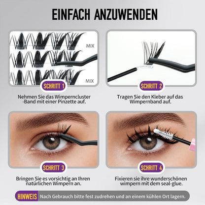 Fox Eye Wimpern Cluster Set – Wispy & Stachelig DIY