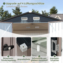 Großes Metallgerätehaus 235x171 cm – Wetterfest & Abschließbar