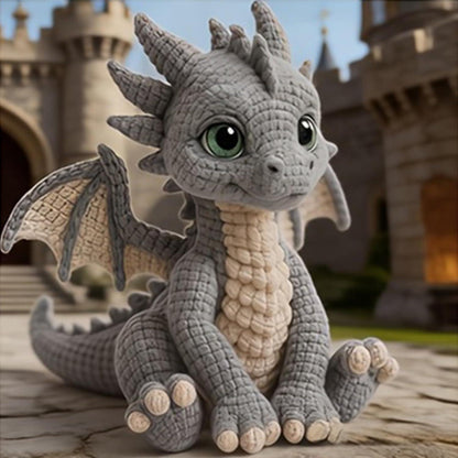 Drachen Häkelset für Anfänger mit Anleitung & Materialien