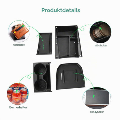 Kia EV3 Organizer Set 3-teilig – Ablage, Getränkehalter, Matte
