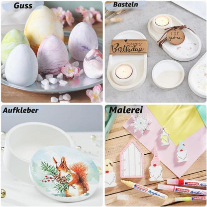Gießpulver Starter Set für Keramik & DIY-Projekte