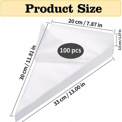 Einweg Spritzbeutel 100er Pack – 30x20cm für Torten & Gebäck