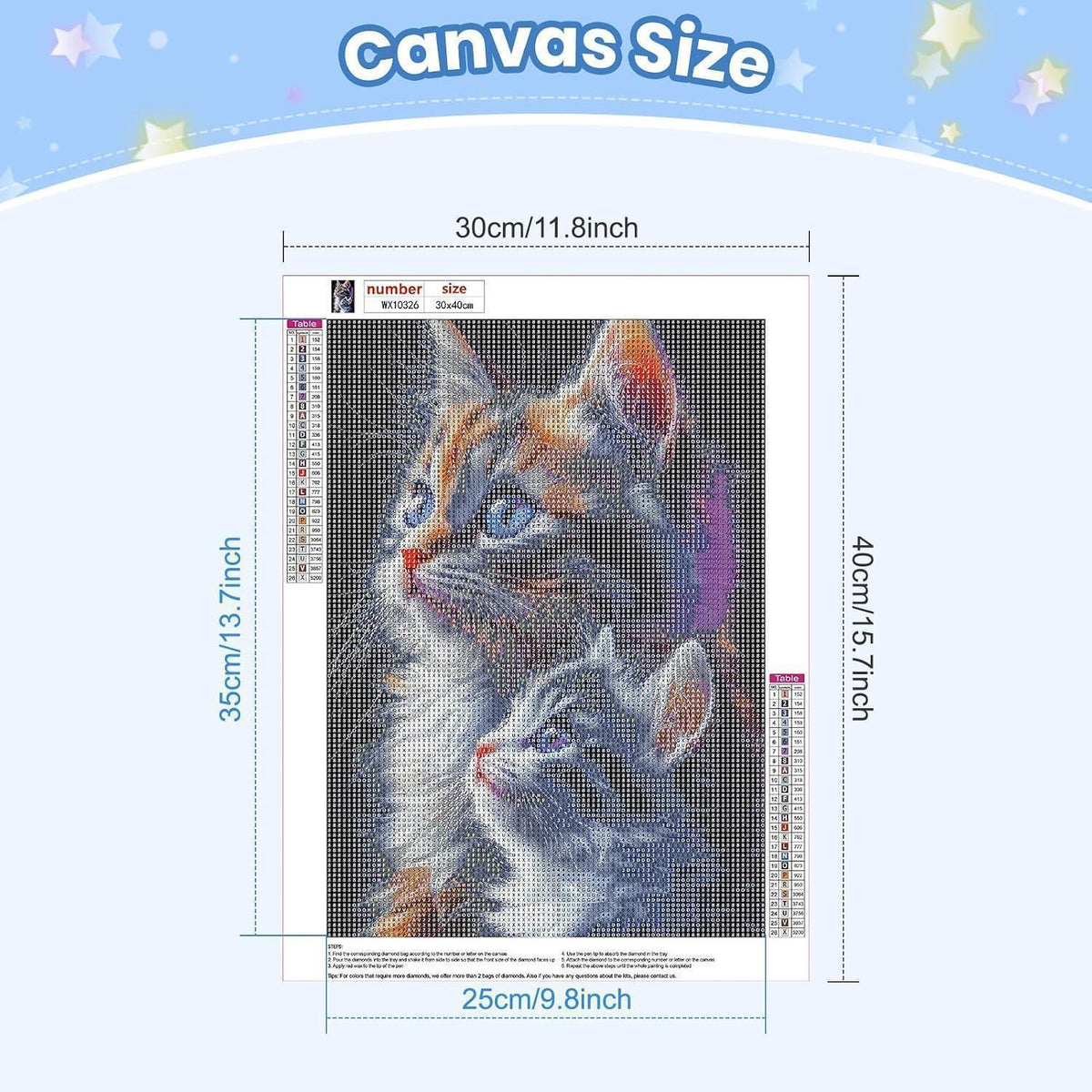 Diamant Malerei Katze 5D DIY Set für Erwachsene Anfänger