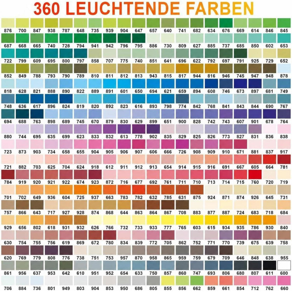 Acrylstifte Set 360 Farben – Wasserfest & Vielseitig