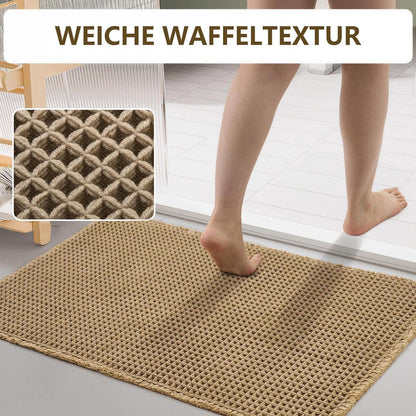 Rutschfeste Badematte Boho Braun 45x75cm – Waschbar & Saugfähig