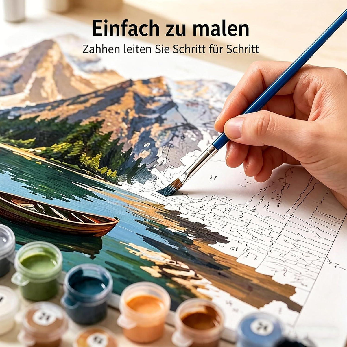 Malen nach Zahlen Wal – DIY Leinwand für Erwachsene