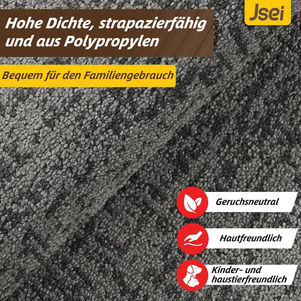 Waschbare Türmatte Grau – Rutschfest & Saugfähig 50x80cm