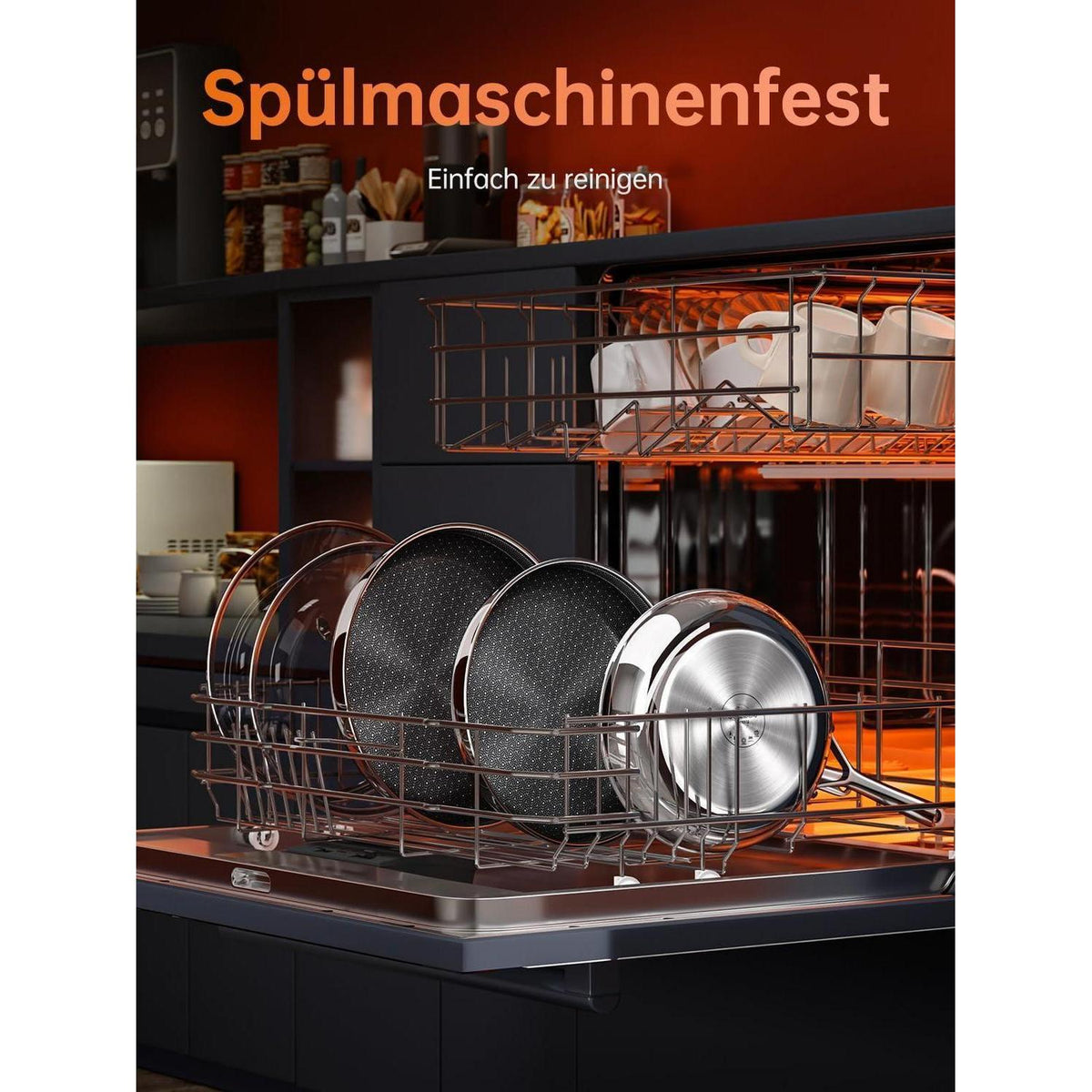 3-tlg. Pfannenset Antihaft Keramik 20/24/28 cm Induktion