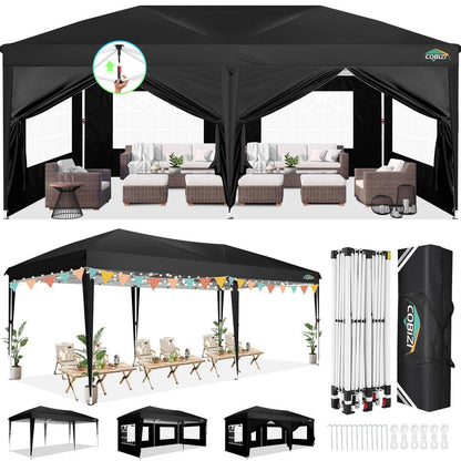 Faltpavillon 3x6 Wasserdicht mit 6 Seitenwänden – Partyzelt & Festzelt