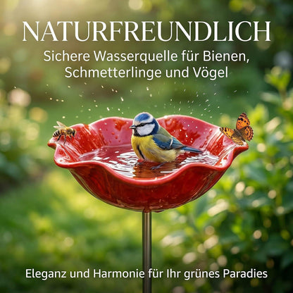 Vogeltränke Sonnenblume | Futterstation für Garten & Balkon