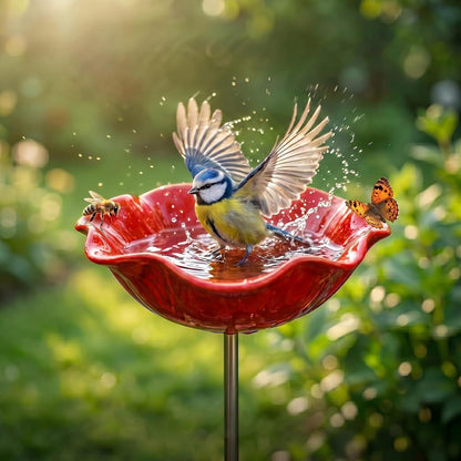 Vogeltränke Sonnenblume | Futterstation für Garten & Balkon