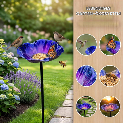Metall Bienenbad Gartenstecker - Vogeltränke & Insektenquelle