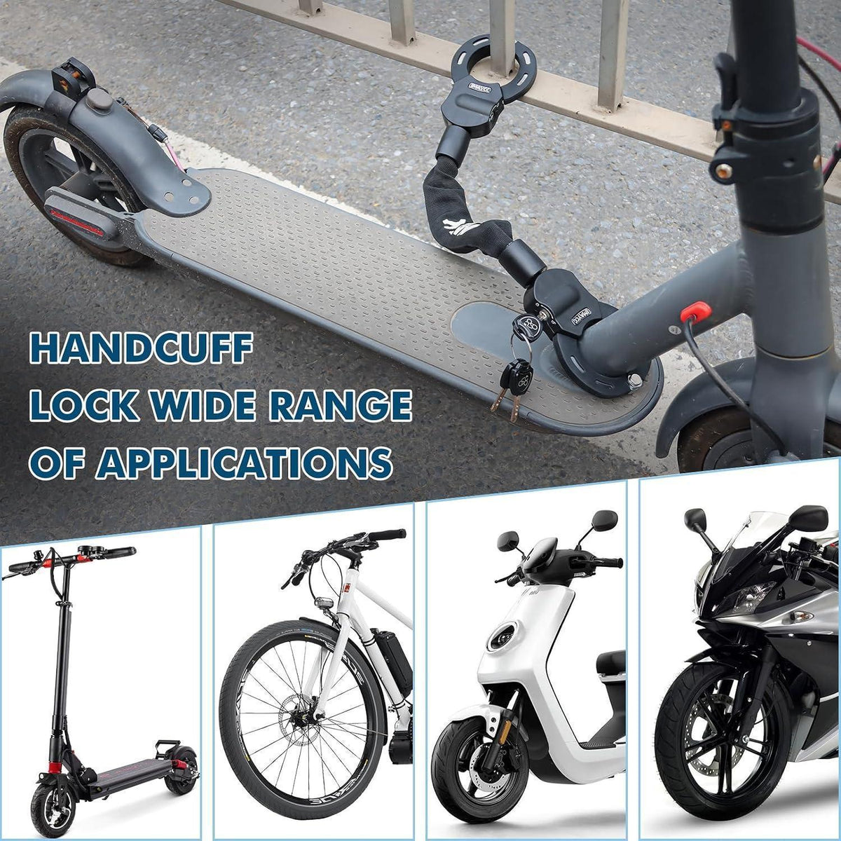 Hochsicherheits E-Scooter Schloss mit Handschellen Mechanismus