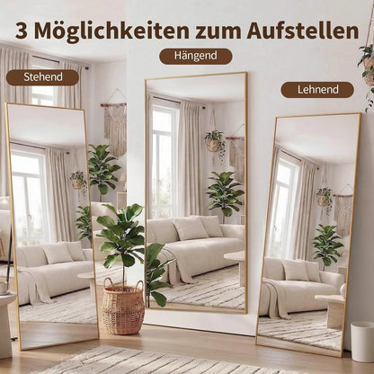 Ganzkörperspiegel Standspiegel 171x76cm Gold