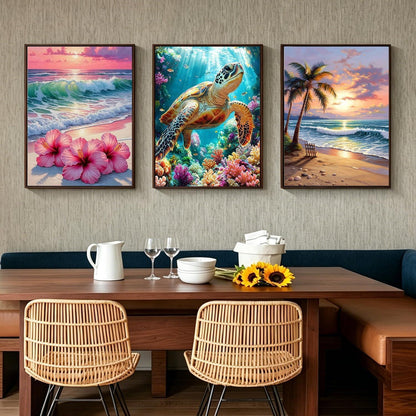 Diamond Painting Meerblick 3er Set - 5D Strandbild DIY