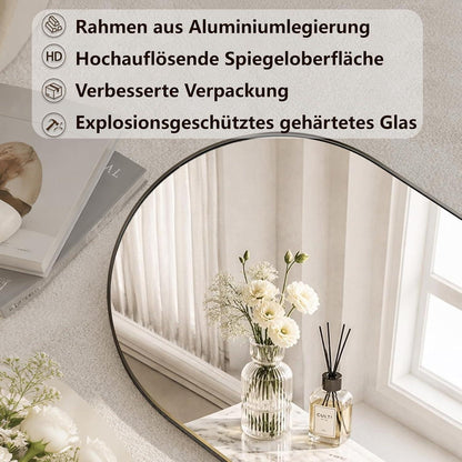 Gewölbter Standspiegel 180x71cm – Modern & Robust mit Ständer
