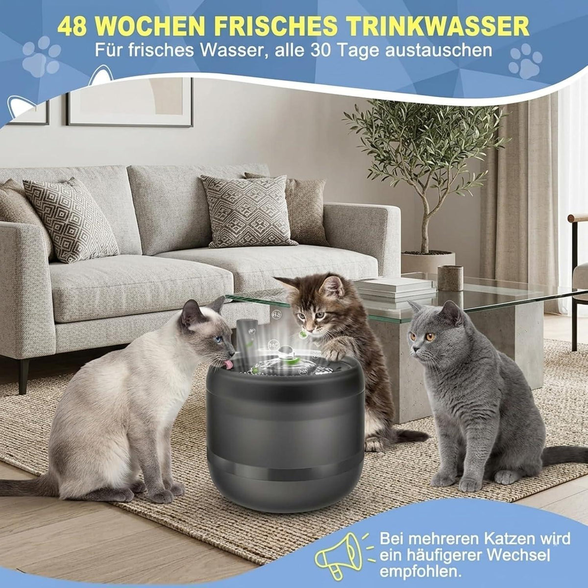 Katzenbrunnenfilter für Philips PAW3210/02 – 12er Pack