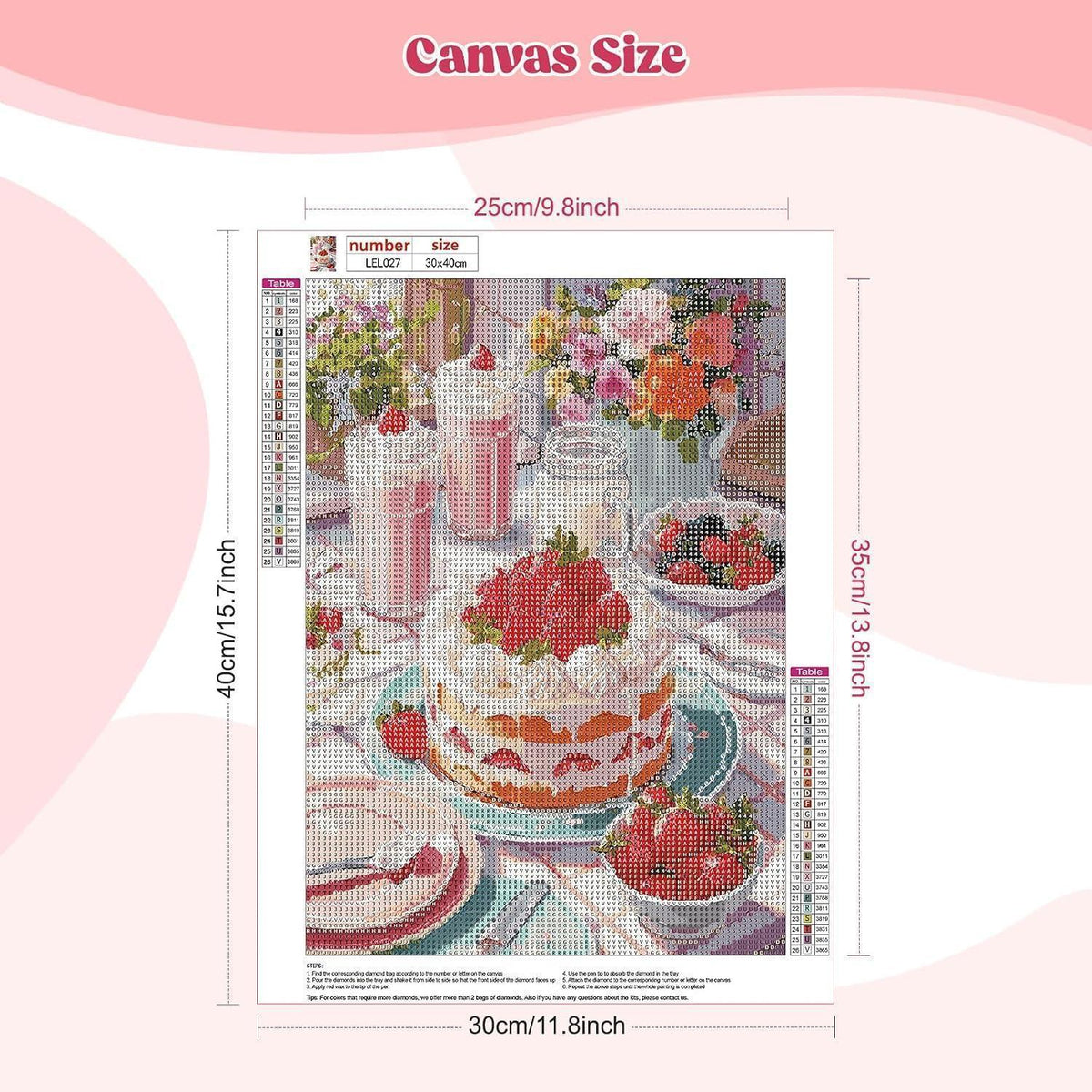 5D Diamantmalerei Dessert Bild Erwachsene DIY Set