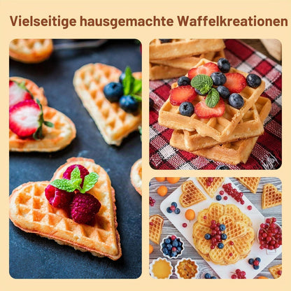 Silikon Waffelform Set Herz & Rechteckig für Airfryer & Backofen
