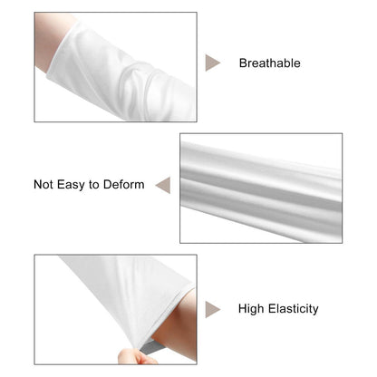 Elegante Satin Handschuhe lang marineblau