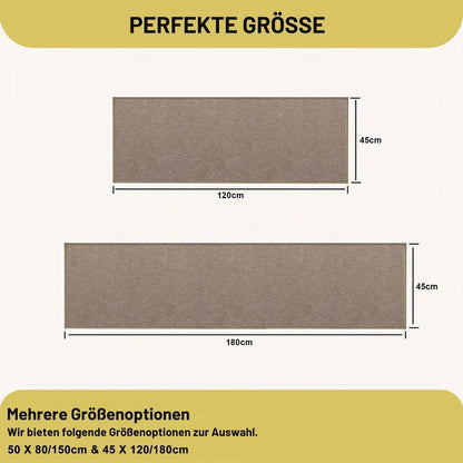 Waschbarer Küchenteppich rutschfest 45x180cm – Braun Küchenläufer