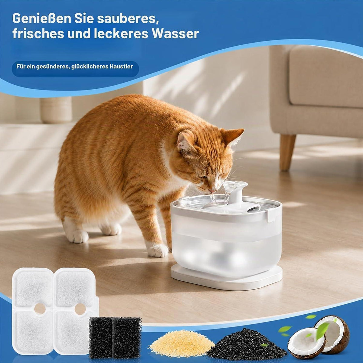 Katzenbrunnen Filter für Petlibro – 36er Pack