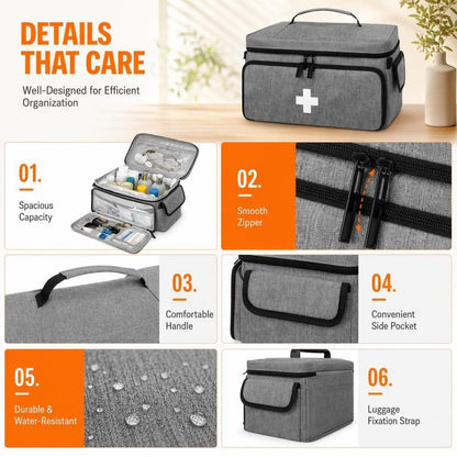 Medizintasche 2er Set – Erste-Hilfe-Beutel für Reisen & Zuhause