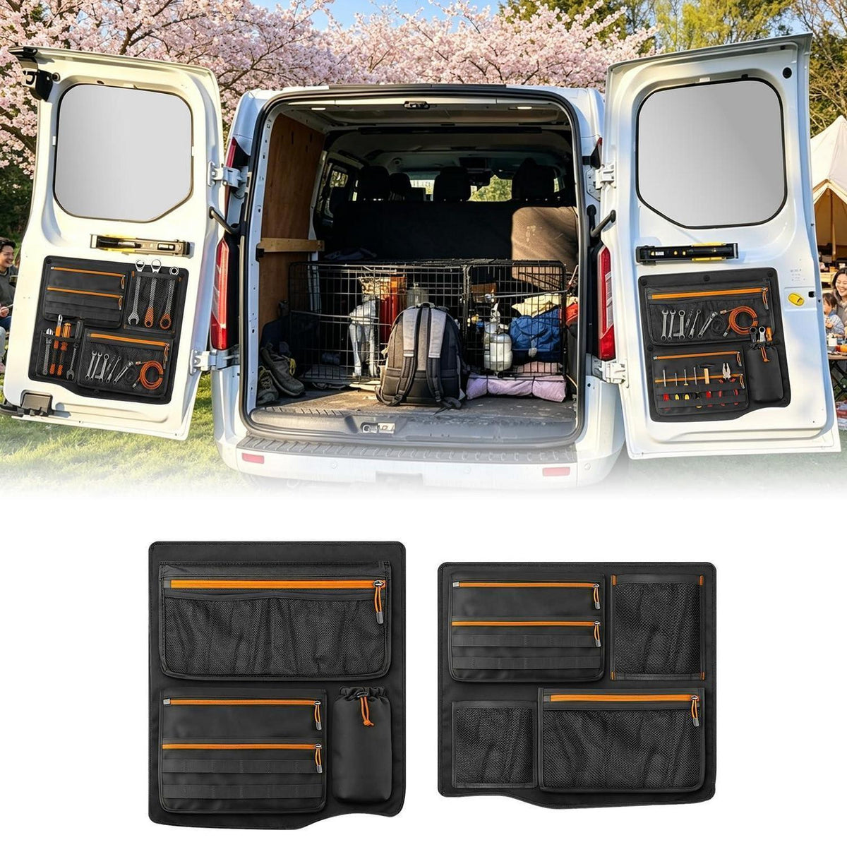 Heckklappen Organizer für Ford Transit Custom – 2er Set
