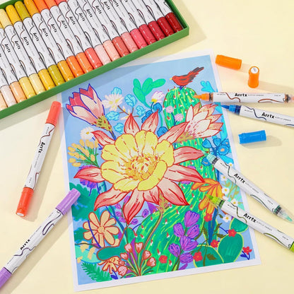 Acrylmarker Set 66 Farben – Wasserfest, Doppelspitze