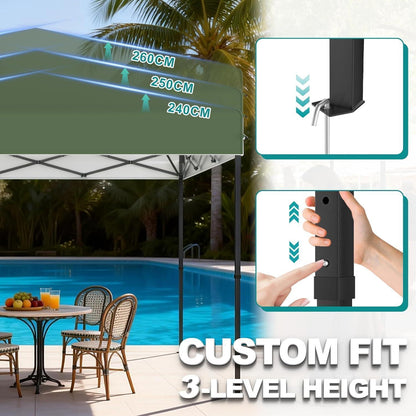 3x3 Pavillon Wasserdicht – Pop-Up Partyzelt für Garten & Outdoor