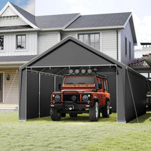 Carport Lagerzelt 4x8m Grau – Robustes Stahlgestell & Plane