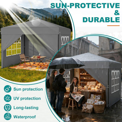 3x3 Pavillon Wasserdicht & Stabil – Mit Seitenwänden für Garten & Outdoor