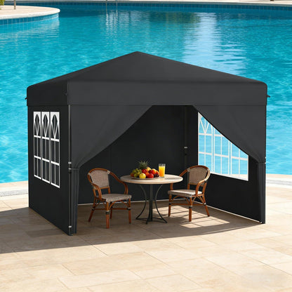 Faltpavillon 2.5x2.5 Wasserdicht & Stabil mit Seitenwänden