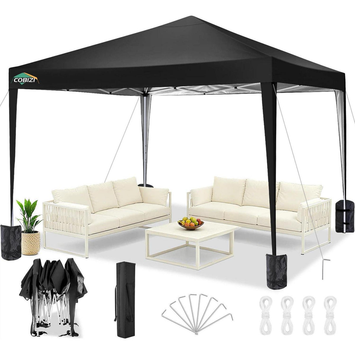 Faltpavillon 3x3 Wasserdicht – Stabil & Winterfest für Garten & Events