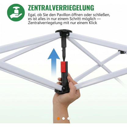Faltpavillon 3x3 Wasserdicht – Stabil & Winterfest für Garten & Events