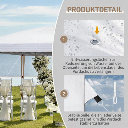 Faltpavillon 3x6m mit Seitenteilen – Stabil & Wetterfest