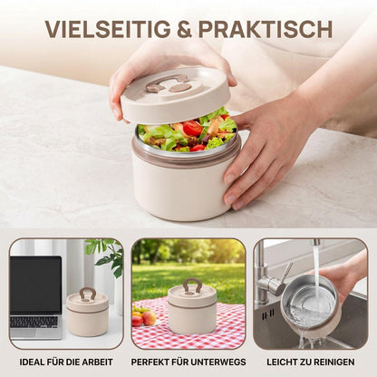 Edelstahl Lunchbox 650ml - Thermobecher für Essen & Trinken