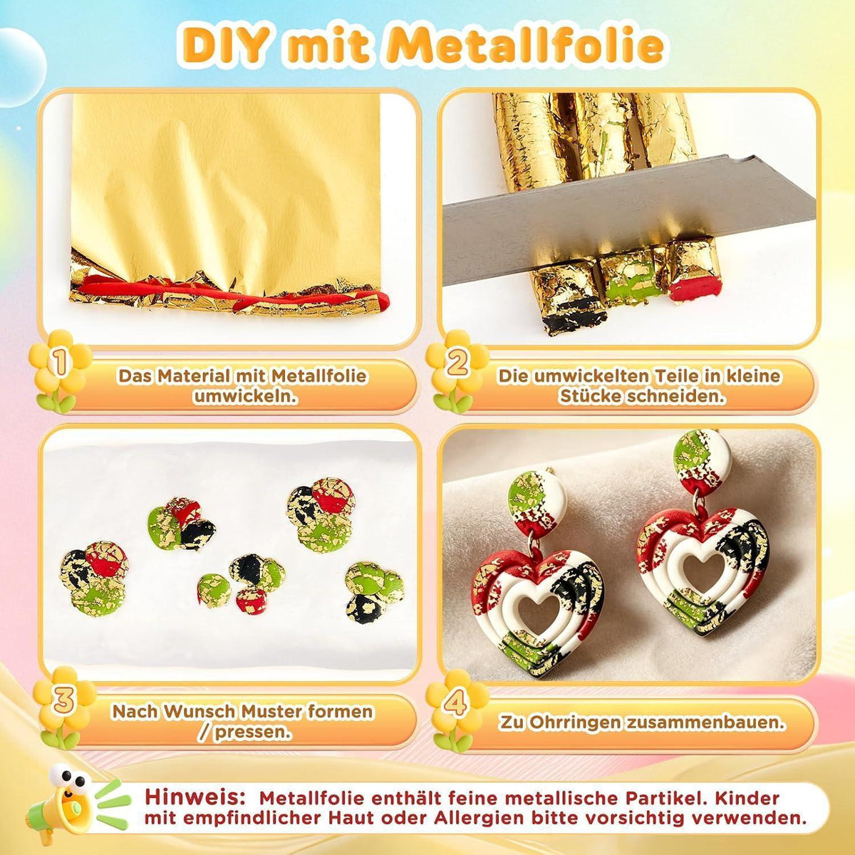 64 Farben Polymer Clay Set mit Box & Zubehör für kreative DIY Projekte