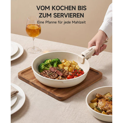 19-teiliges Topfset mit abnehmbaren Griffen – Platzsparend & Antihaft