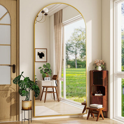 Großer Ganzkörperspiegel 192x85 cm mit Ständer – HD Spiegel Gold