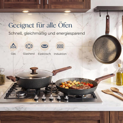 11-teiliges Kochgeschirr Set mit Antihaftbeschichtung