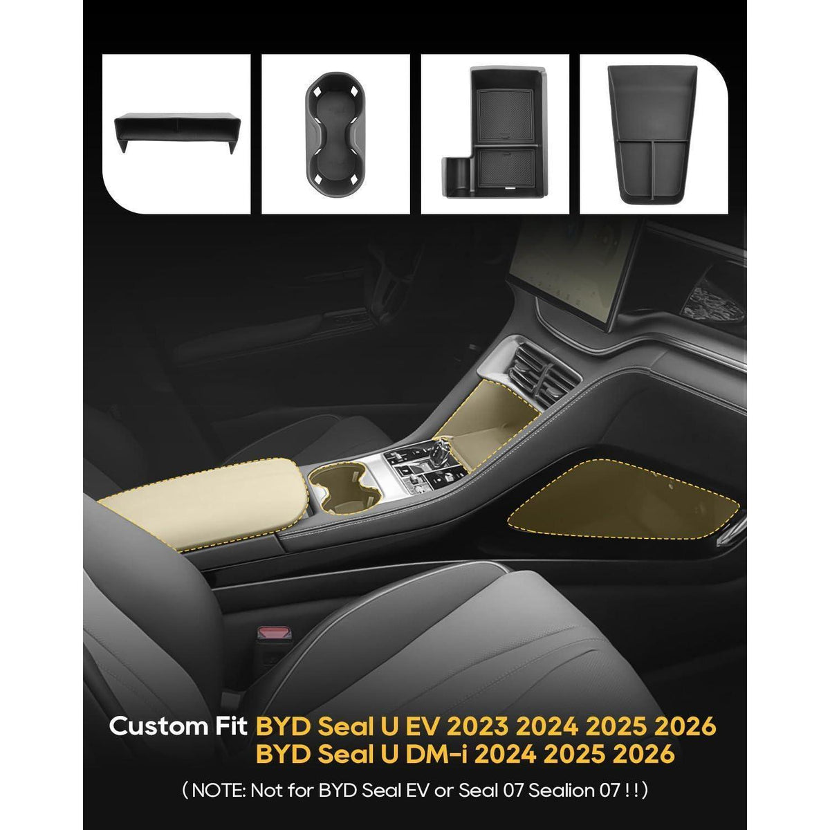 Mittelkonsolen Organizer Set für BYD Seal U EV DM-i 2024-2026